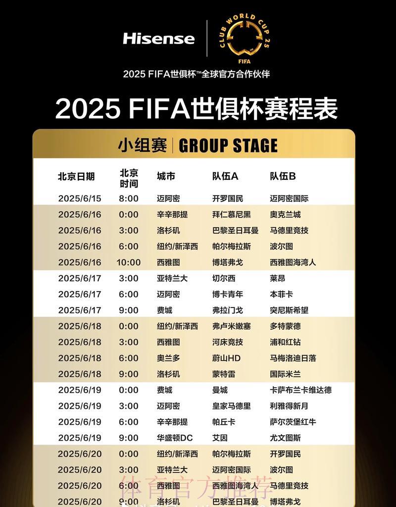全面剖析世界杯赛程规划